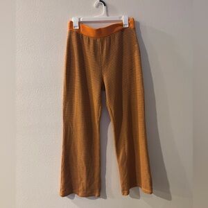 Zara orange stripped stretchy knit pants size L